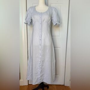 Baby Blue Other Stories Empire Waist Linen Dress